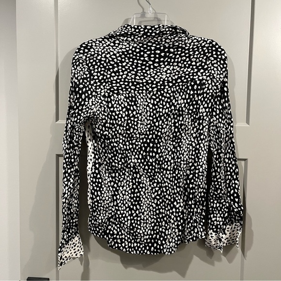 NWT Maje Size 1 / Small Cilia leopard-print crepe shirt Button Down Long Sleeves - Picture 3 of 6